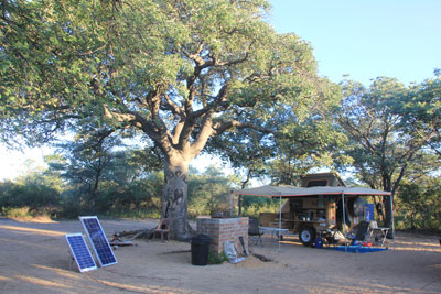 Khama Rhino Sanctuary campsite