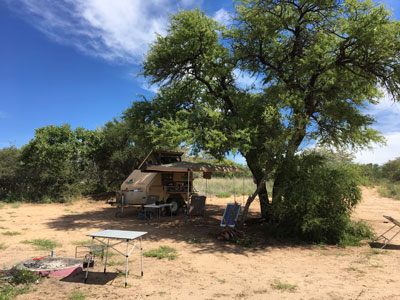 Khutse Game Reserve. Moreswe campsite