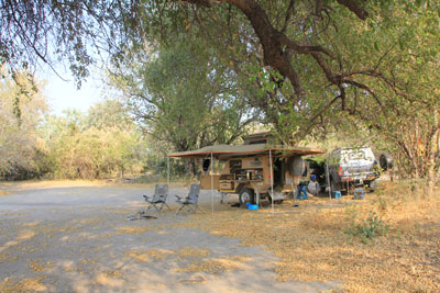 Maun.  Sedia Hotel campsite