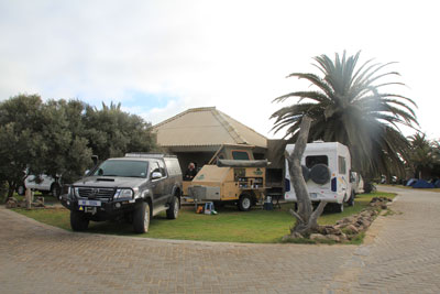 Swakopmund. Alte Brucke Holiday Resort campsite.