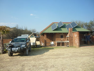 Windhoek. Vinyard Country Lodge campsite.