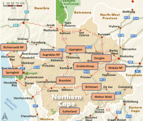 Map of campsites