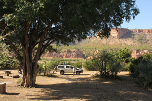 Gonarezhou National Park. Chilojo Camp campsite.