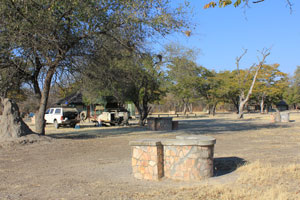 Hwange National Park. Main Camp. campsite.