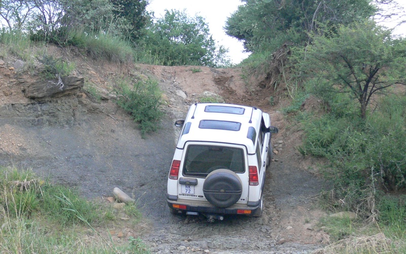 Going back up the same track.