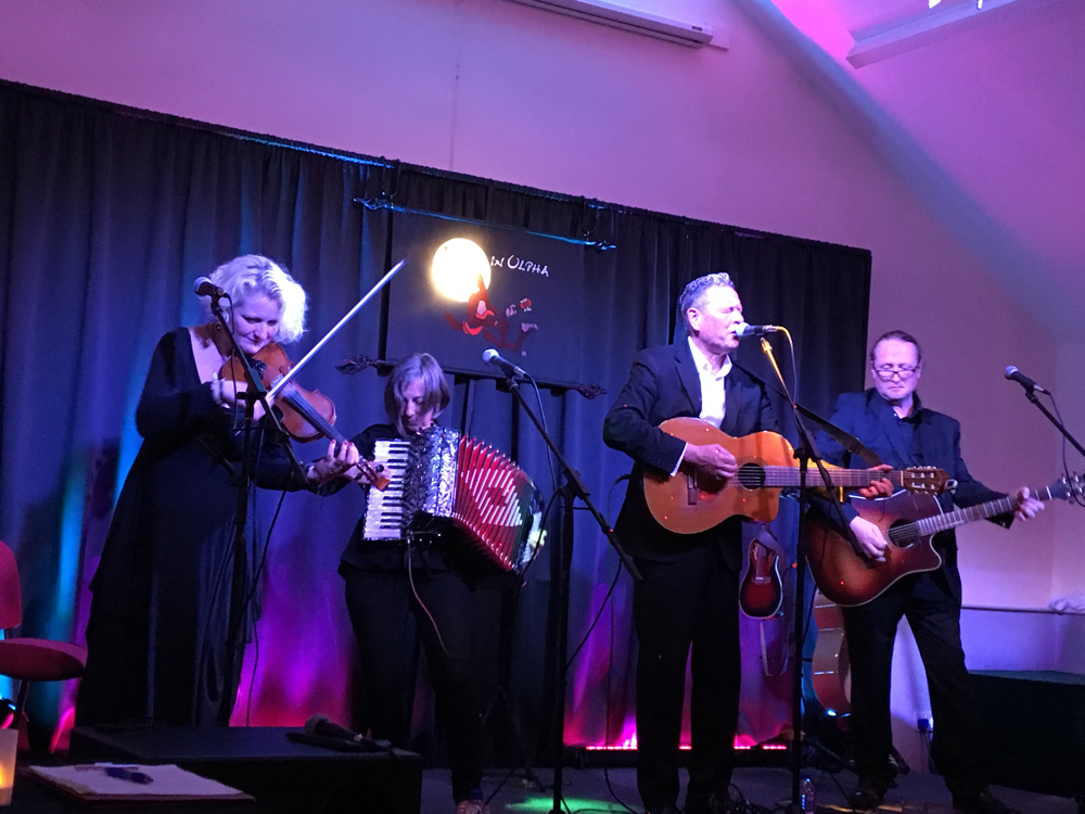 The Gerry Colvin band on stage.