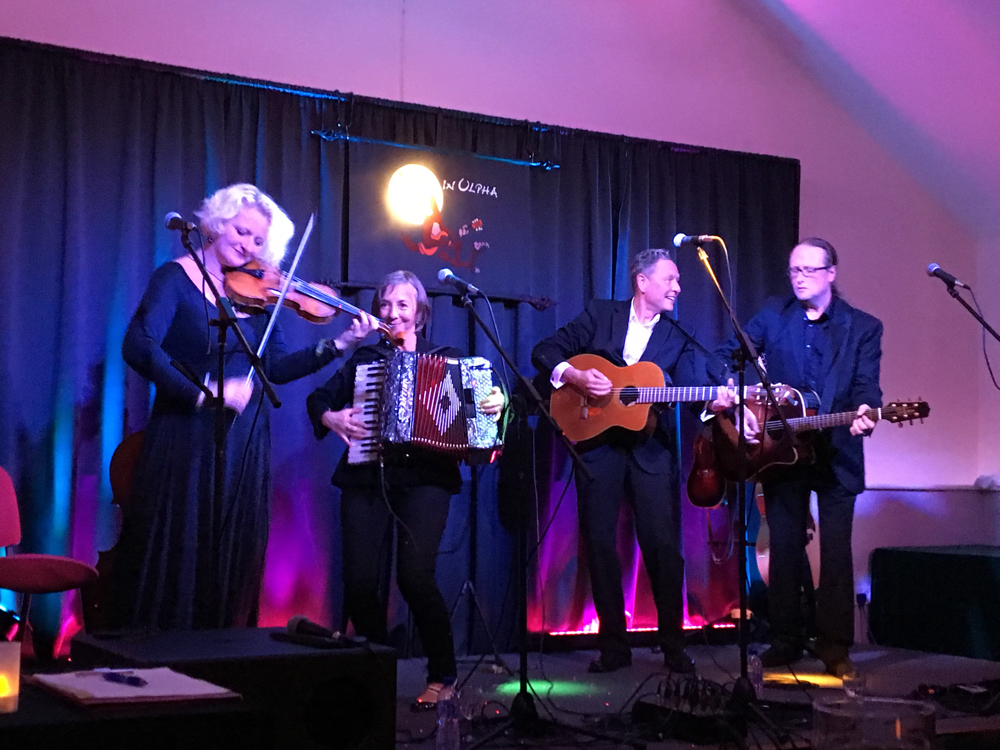 The Gerry Colvin band on stage.