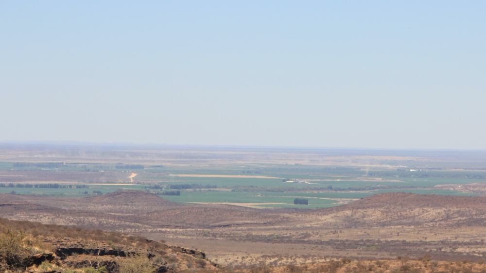The green Orange RIver valley up ahead