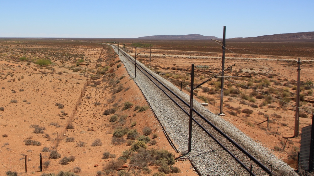 As we headed north we  crossed a railway.