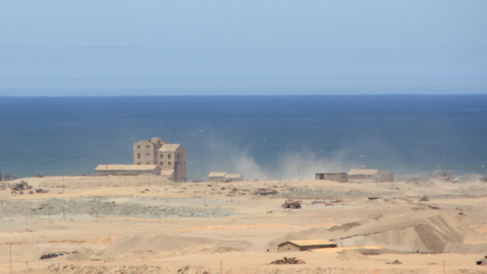 Abandoned mine buildings.