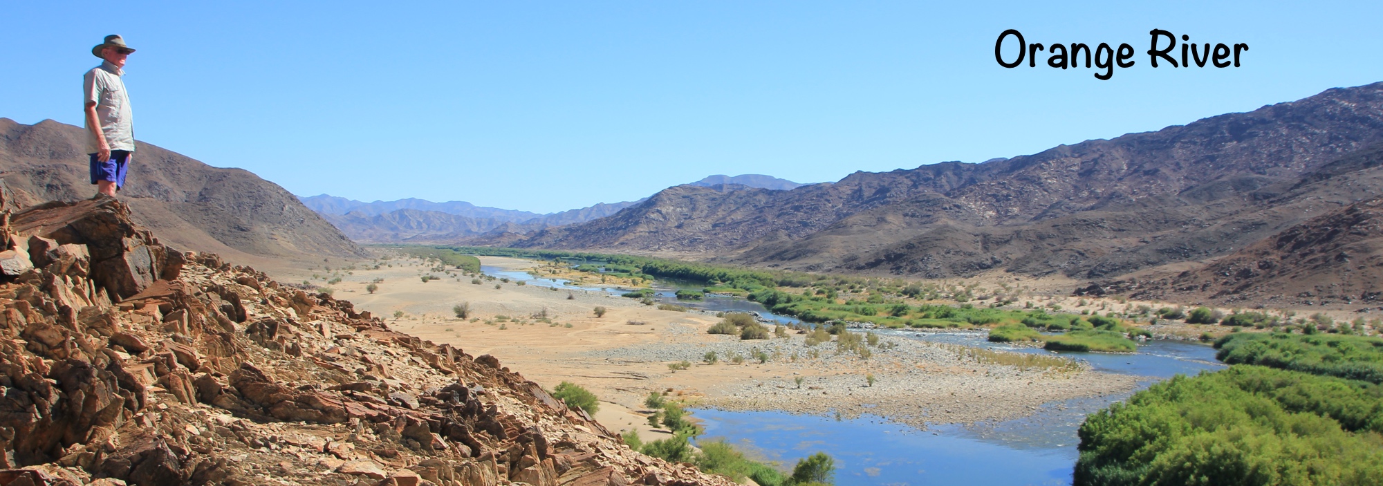 Kevin looking out over the Orange RIver.