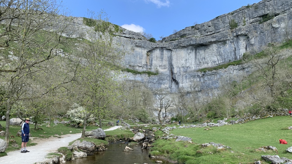 Kevin by the river at Malham Cove.