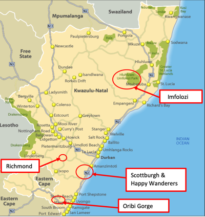 Map of KZN
