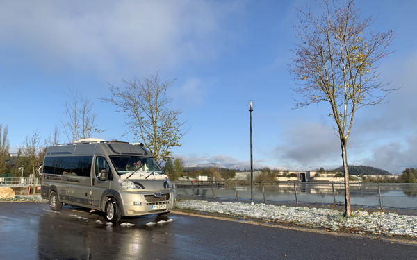 Our van parked by the canal in Virigin.