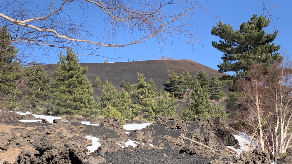 The crater we walked up.
