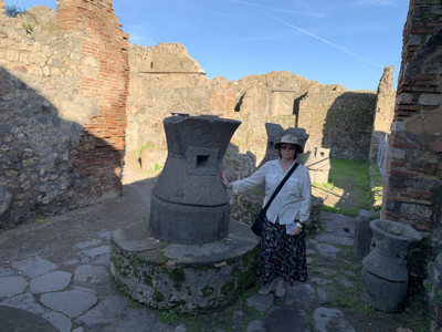 A large grindstone.