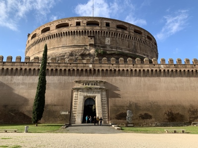 The outside of the Castel.