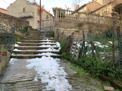 Sersale had had snow recently.