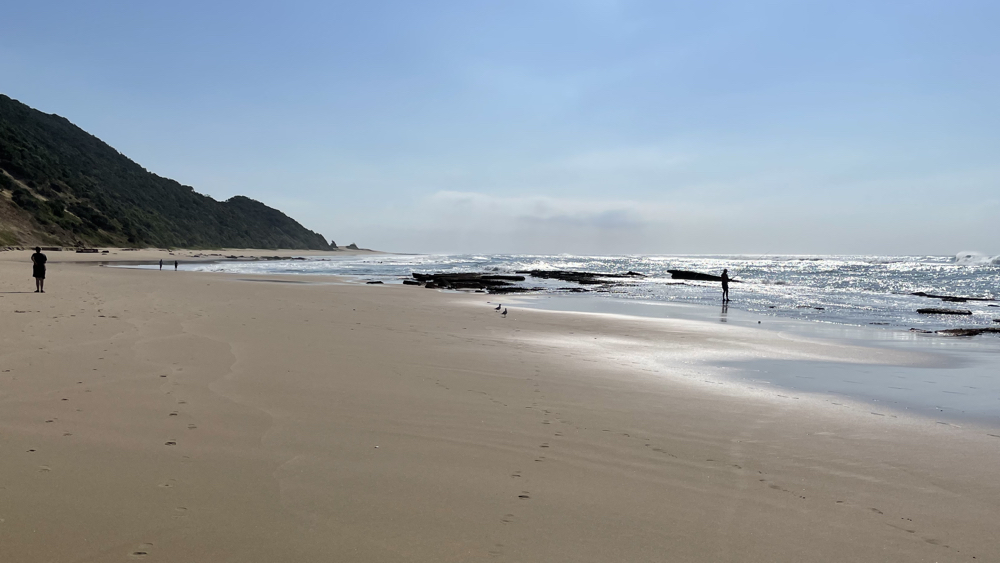 Graham fishing from the beach.