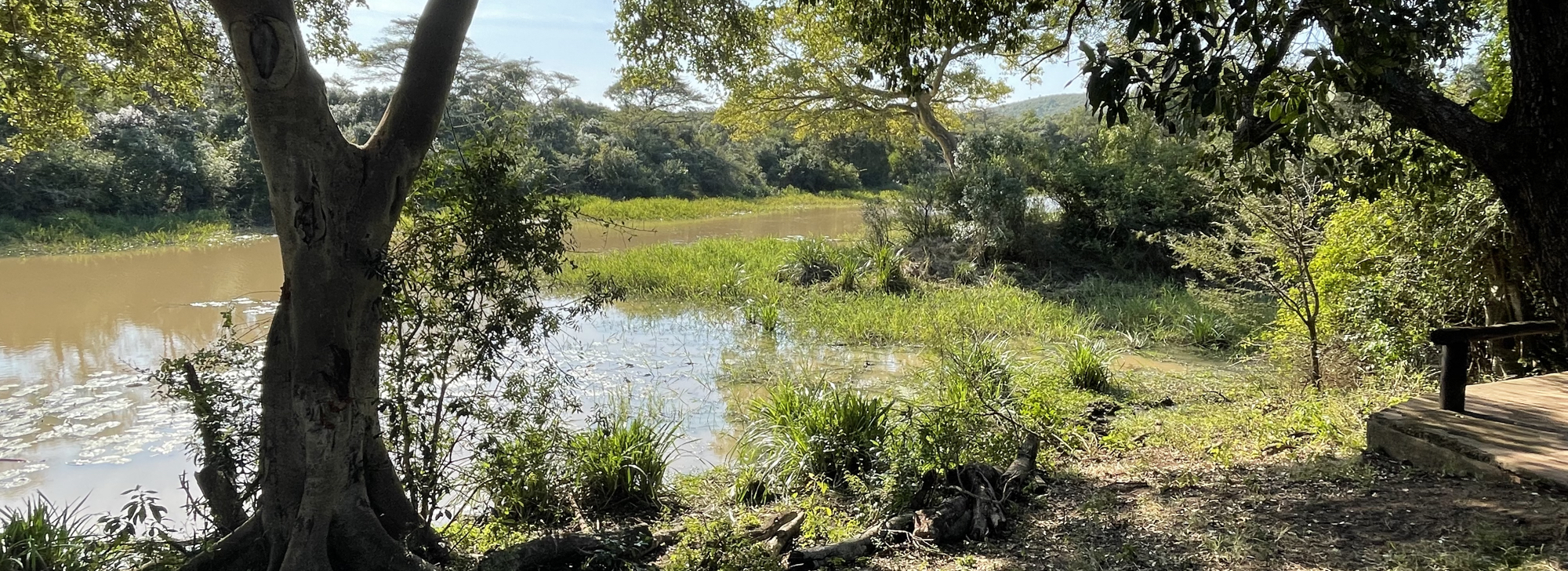 The Maphumulo Picnic Site overlooking the  Hluhluwe dam.