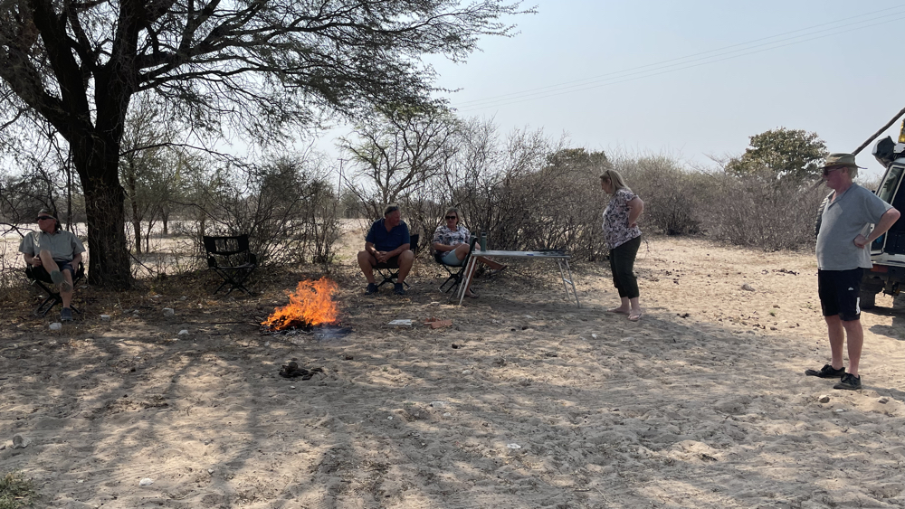 Getting the fire reDY FOR COOKING.