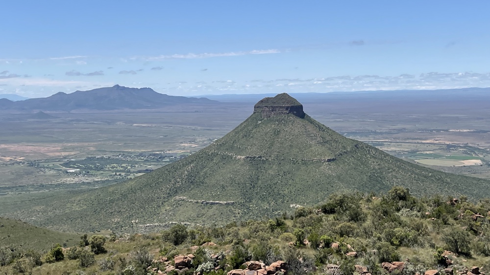 A circular pointed hill.