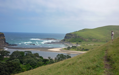 Looking out over the coast at Hole-in-the-Wall.
